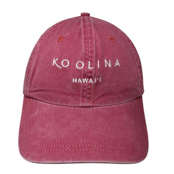 Koolina Hawaii Baseball Cap Red One Size Adjustable Classic Cut Ahead - Picture 1 of 10
